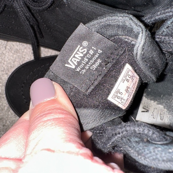 Vans Black Canvas High Tops - Picture 5 of 5